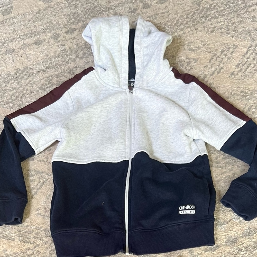 Boys OshKosh hooded sweatshirt and long sleeve shirt set - size 6